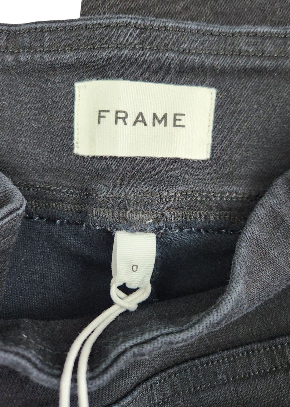 Frame Jet Set Crop Mini Boot Black Pull-on Stretchy Jeans size 0 NWT - Picture 7 of 8